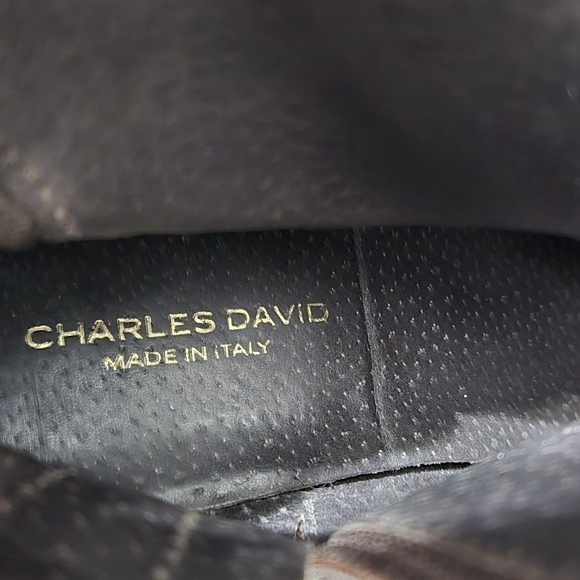 Charles David Womens Ankle Boots Sz 7M Leather Suede Chukka Brown Made In Italy - Picture 8 of 9